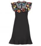Valentino Embellished Wool And Silk Dress