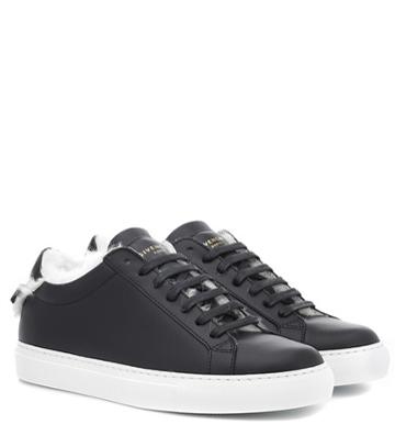 Givenchy Urban Street Leather And Fur Sneakers
