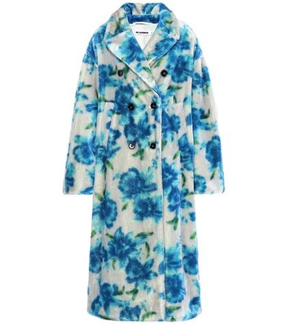 Jil Sander Floral Mohair And Cotton Coat