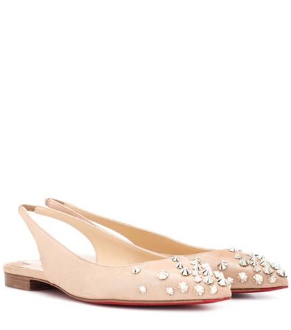 Saint Laurent Drama Sling Suede Ballet Flats
