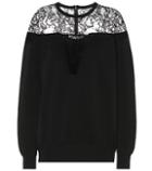Givenchy Lace-trimmed Crêpe Sweatshirt