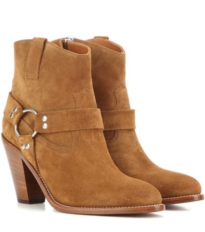 Saint Laurent Curtis 80 Harness Suede Ankle Boots
