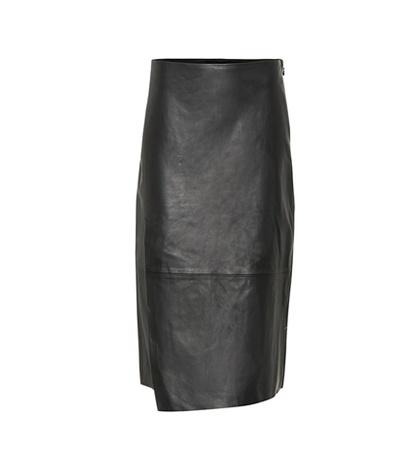Vince Asymmetric Leather Skirt