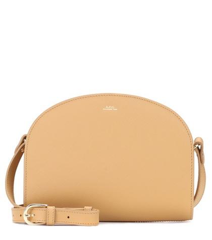 Msgm Demi-lune Leather Shoulder Bag