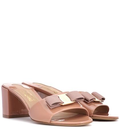 Salvatore Ferragamo Vara Bow Patent Leather Sandals