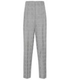 Givenchy Plaid High-rise Straight Wool Pants