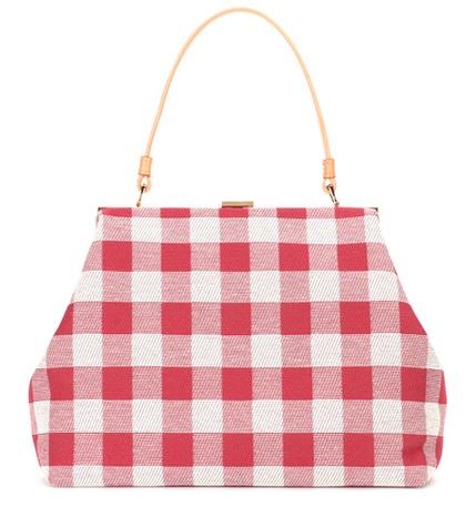 Mansur Gavriel Checked Canvas Handbag