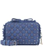 Valentino Valentino Garavani Rockstud Spike Denim Shoulder Bag