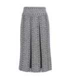 Valentino Embellished Wool And Lace Skirt