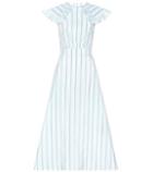 Calvin Klein 205w39nyc Striped Cotton And Silk Dress