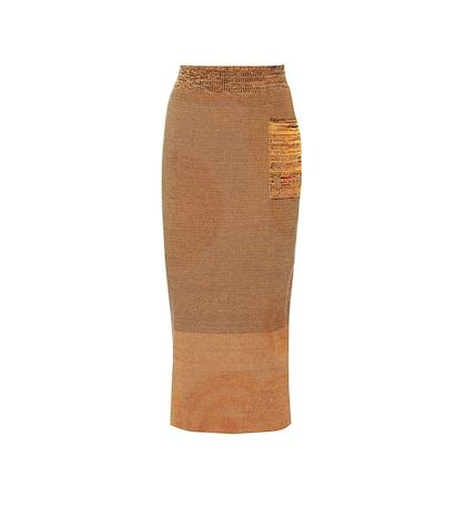 Victoria Beckham Cotton-blend Midi Skirt