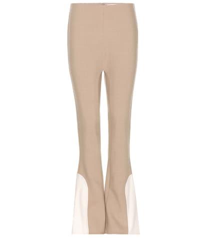 Balenciaga Flared Wool-blend Trousers