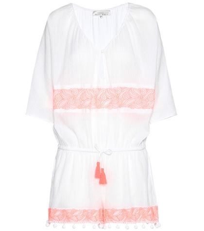 Saint Laurent Embellished Cotton Jumpsuit