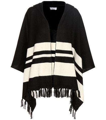 Frame Le Hooded Striped Alpaca Poncho