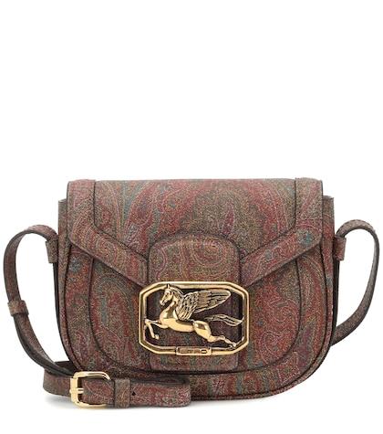 Fendi Kids Printed Leather Shoulder Bag