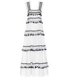 Frame Embellished Cotton Maxi Dress