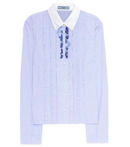 Prada Ruffled Cotton Shirt