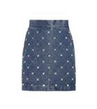 Versace Embellished Denim Skirt