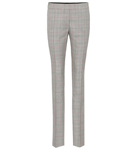 Stella Mccartney Jodi Plaid Mid-rise Wool Trousers