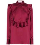 Joseph Flounced Silk Blouse