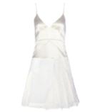 Burberry Silk Satin And Cotton-blend Lace Minidress