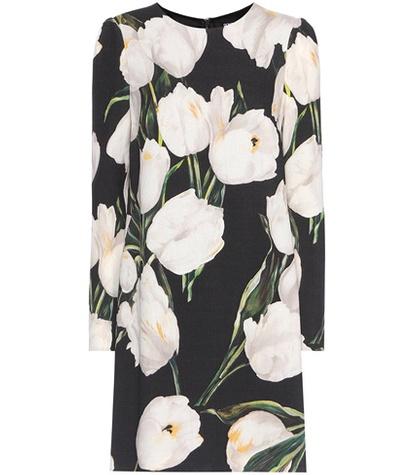 Dolce & Gabbana Floral-printed Wool Dress