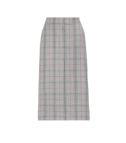 Calvin Klein 205w39nyc Plaid Wool Pencil Skirt