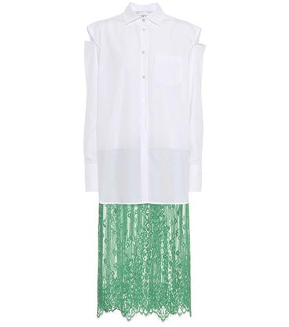 Valentino Lace-trimmed Shirt Dress