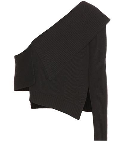 Burberry Wool And Cashmere Rib-knit Asymmetric Sweater