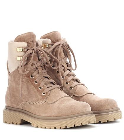 Moncler Suede Ankle Boots