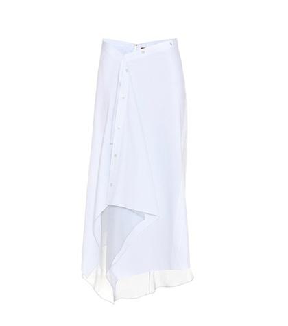 Saint Laurent Striped Cotton Skirt
