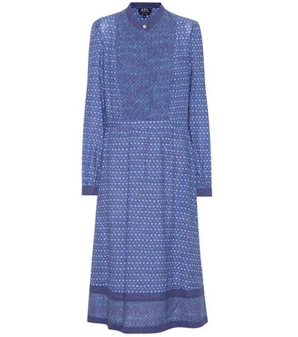 A.p.c. Romy Cotton-blend Midi Dress
