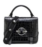 Jw Anderson Disc Satchel Embossed Leather Shoulder Bag