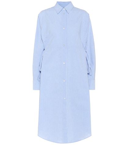 Mm6 Maison Margiela Striped Cotton Shirt Dress