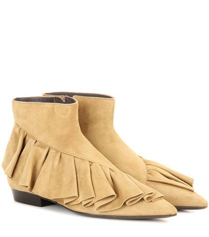 Jw Anderson Ruffle Suede Boots