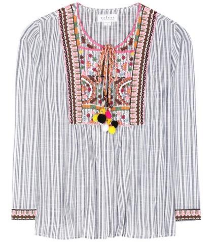 Velvet Mckay Embroidered Cotton Jacket