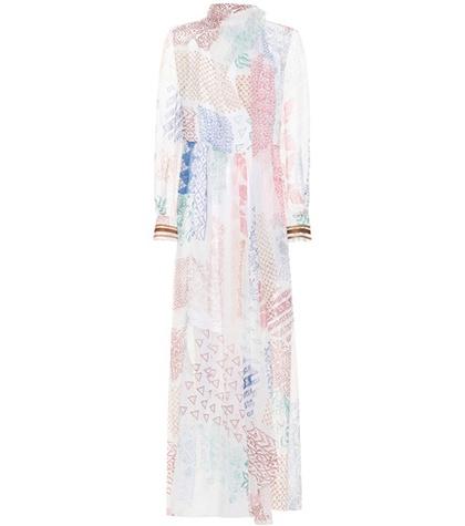Chlo Printed Silk Chiffon Gown