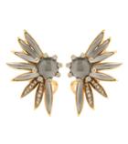 Self-portrait Crystal-embellished Clip-on Earrings