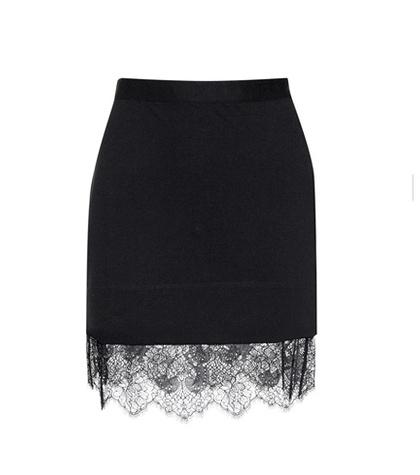 Carven Lace-trimmed Jersey Miniskirt