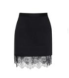 Carven Lace-trimmed Jersey Miniskirt