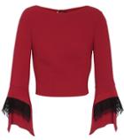 Roland Mouret Liverton Wool Long-sleeved Crop Top