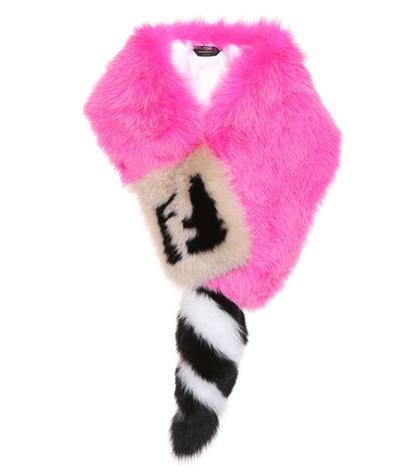 Gianvito Rossi Printed Fur Stole
