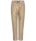Brunello Cucinelli Metallic Suede Trousers