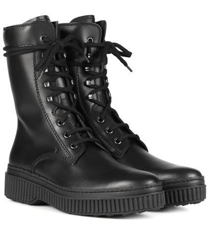 Tod's Leather Lace-up Ankle Boots