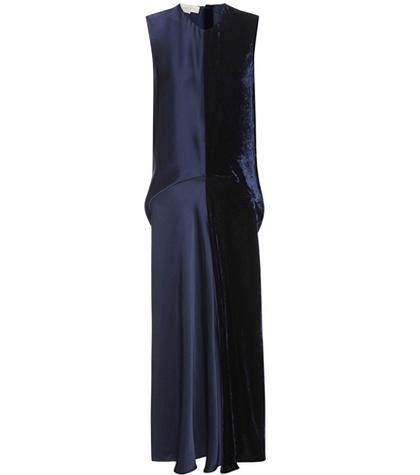 Stella Mccartney Velvet And Satin Sleeveless Dress