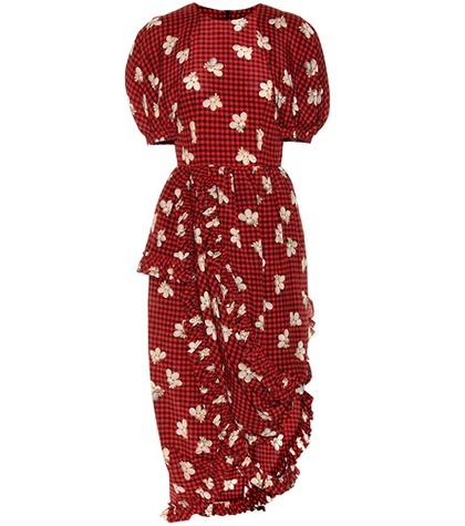 N21 Asymmetric Printed Silk Dress