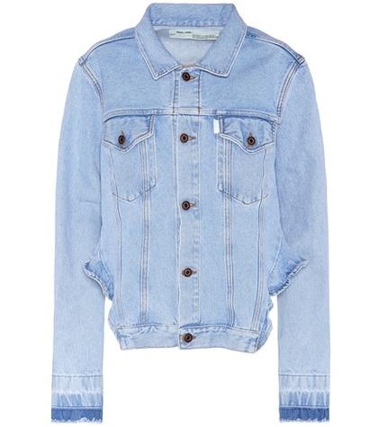 Off-white Back Ruffle Denim Jacket