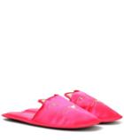 Charlotte Olympia House Cats Satin Slippers