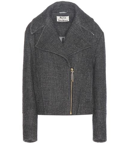 Acne Studios Anson Wool And Linen-blend Biker Jacket