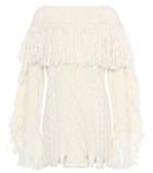 Balenciaga Fringe Cable-knit Sweater
